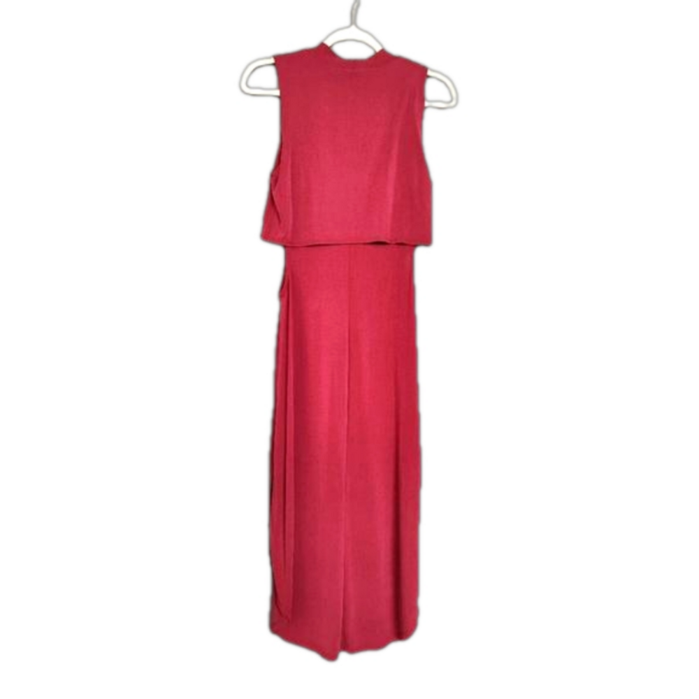 Bordeaux Silence+Noise Dress with Side Cutouts